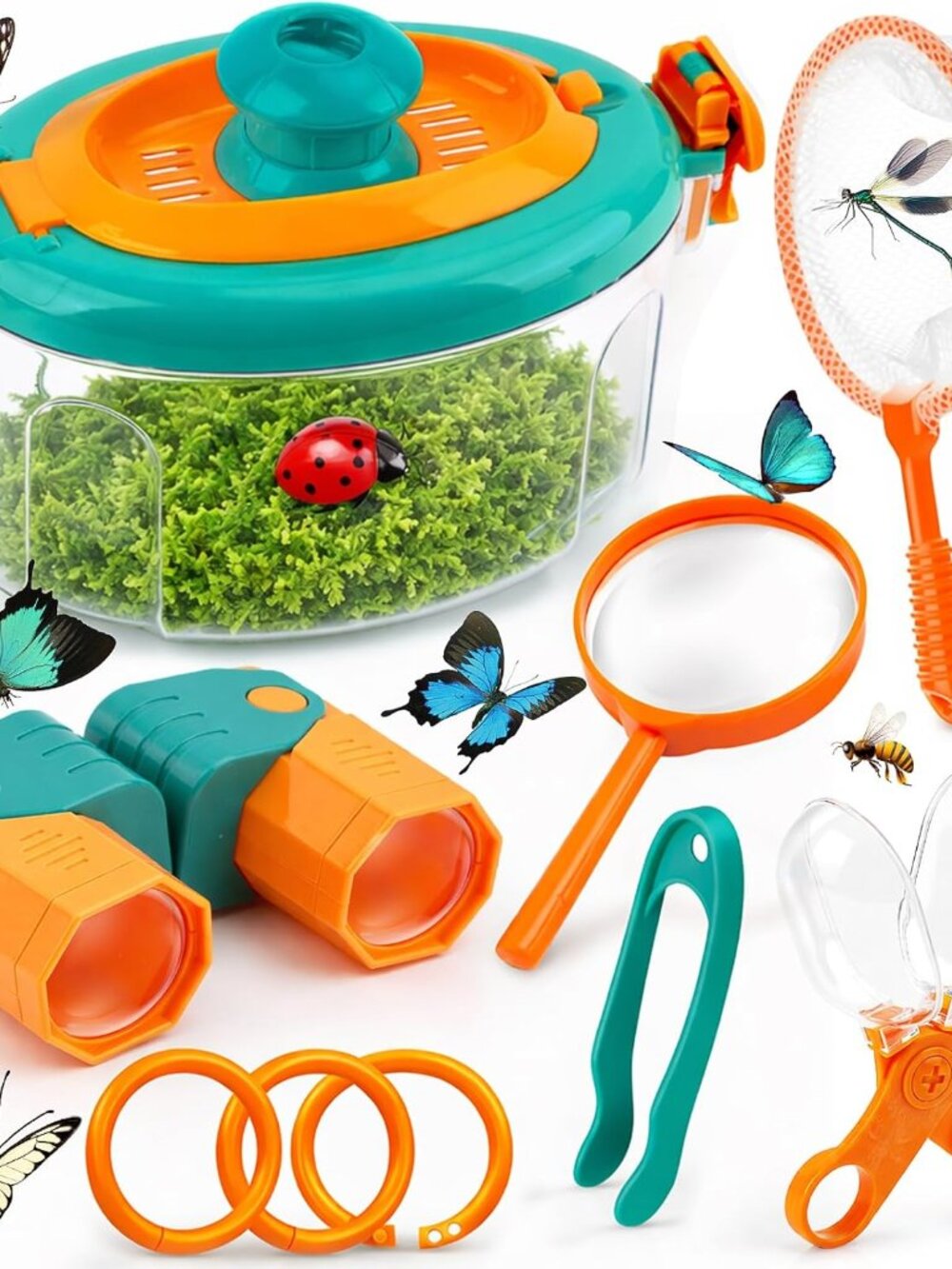 Bug Catcher for Kids Outdoor Toys with Butterfly Net, Kids Binoculars, and more!